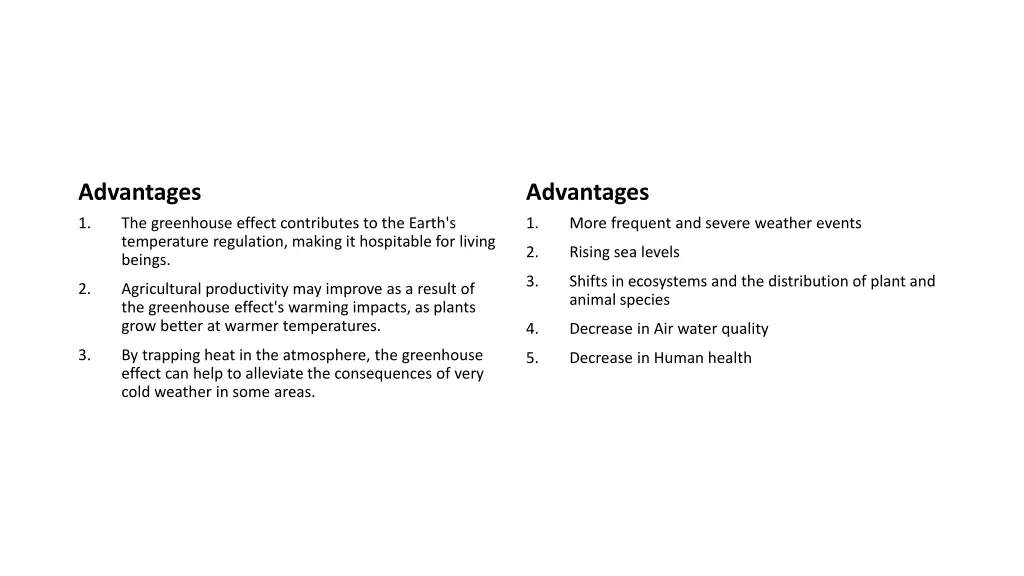 advantages
