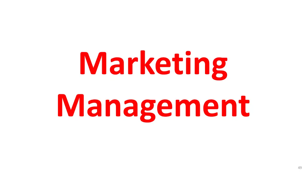 marketing management