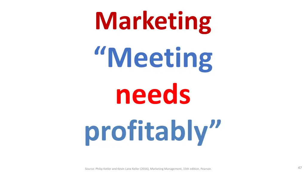 marketing meeting needs profitably