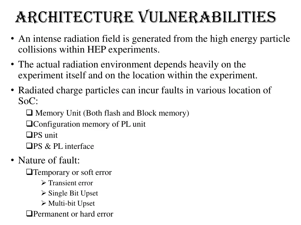 architecture vulnerabilities