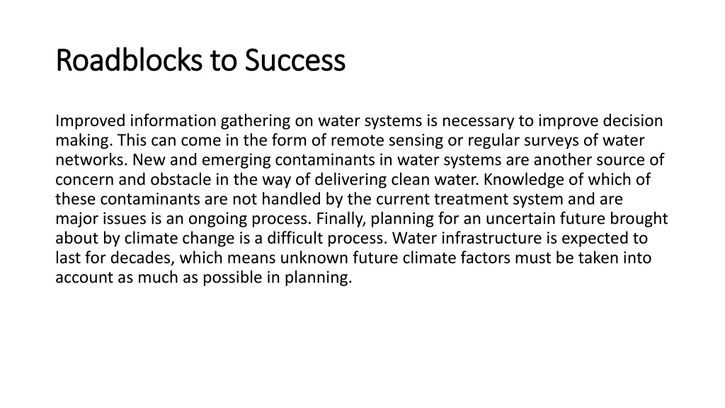 roadblocks to success roadblocks to success 1