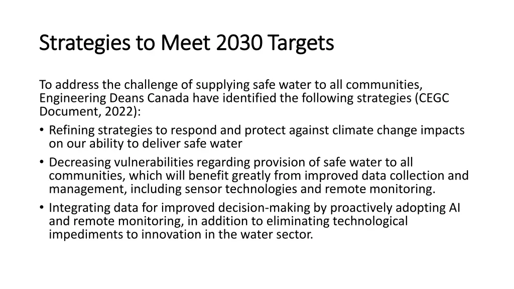 strategies to meet 2030 targets strategies