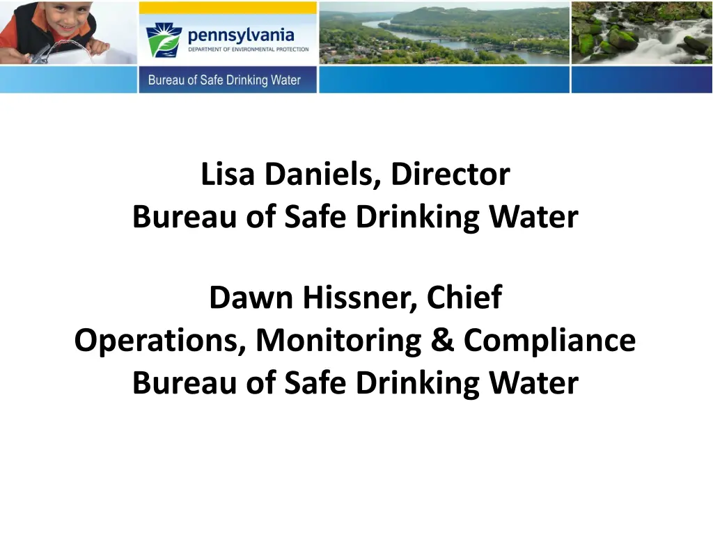lisa daniels director bureau of safe drinking