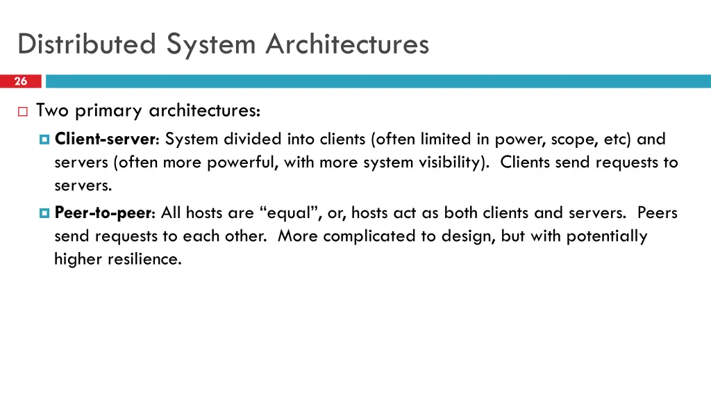 distributed system architectures