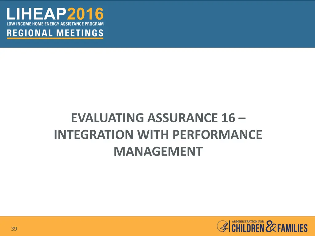 evaluating assurance 16 integration with