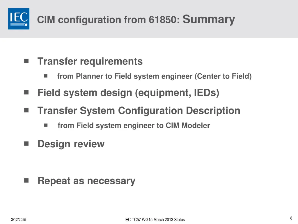 cim configuration from 61850 summary