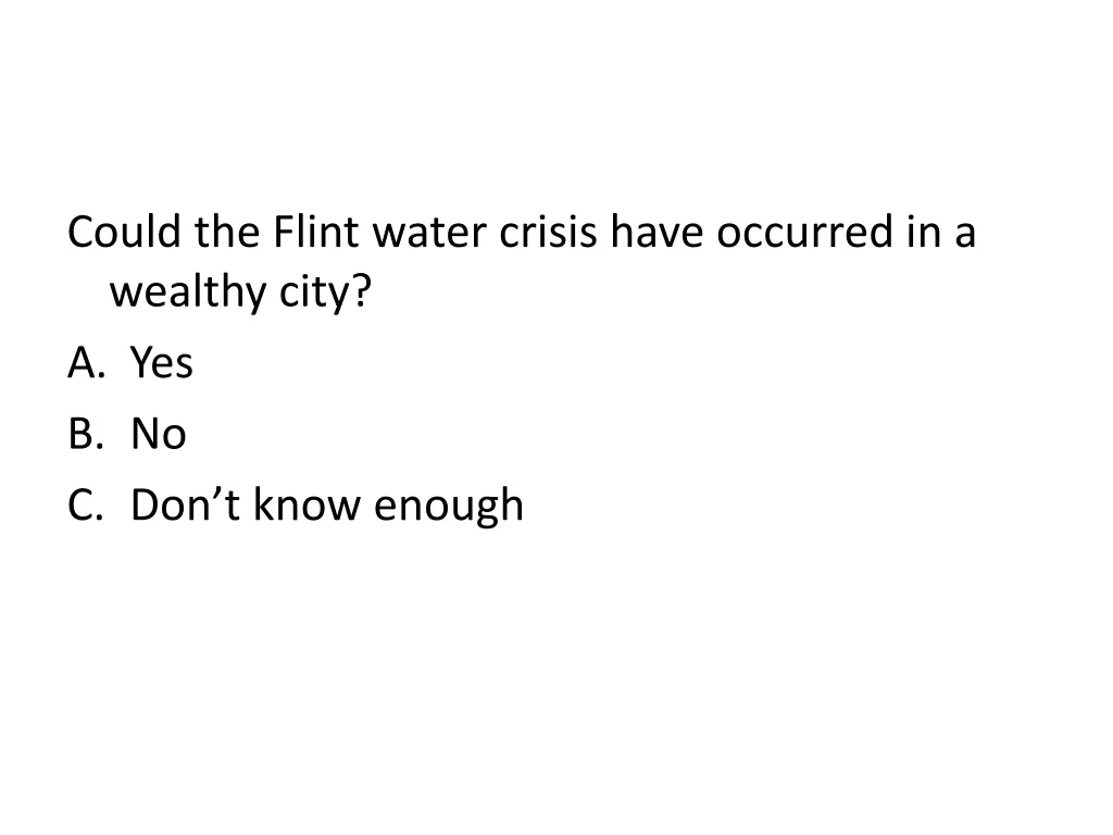 could the flint water crisis have occurred