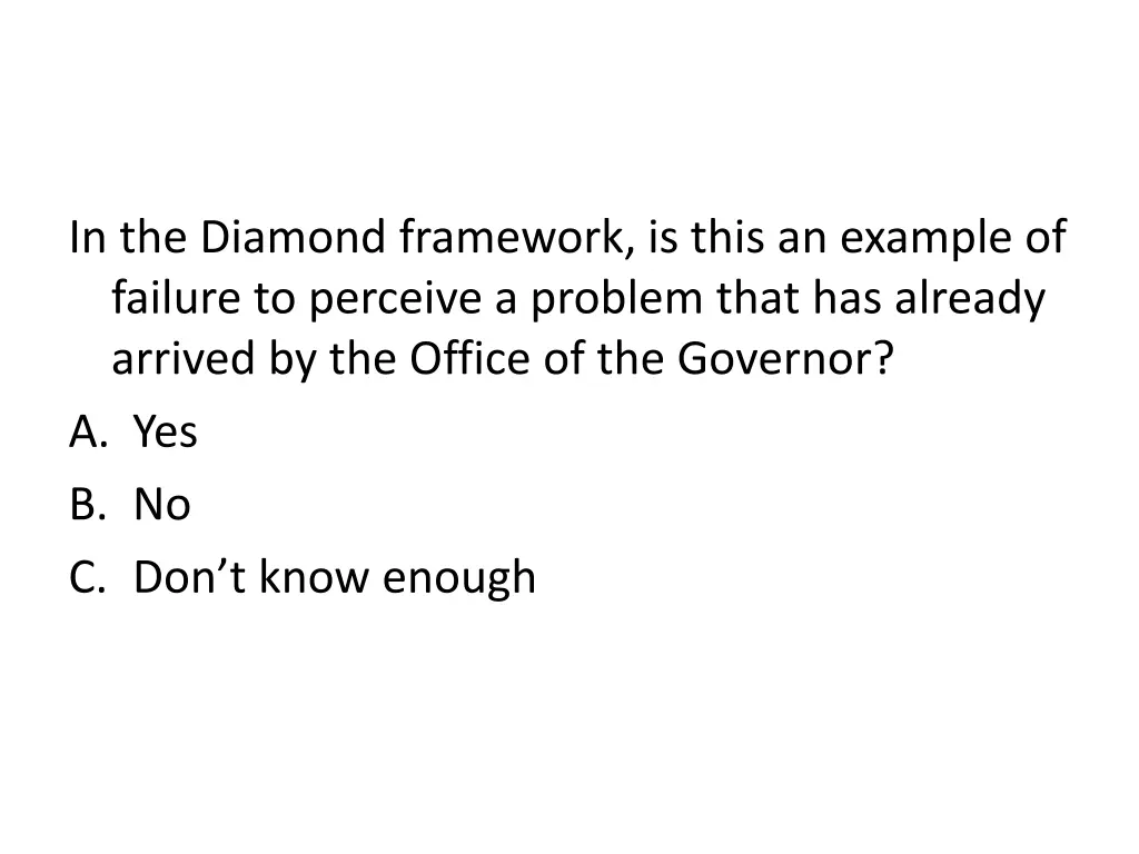 in the diamond framework is this an example 2