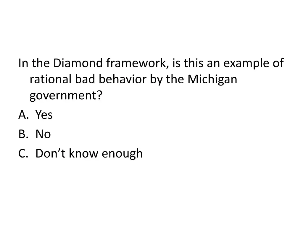 in the diamond framework is this an example 3