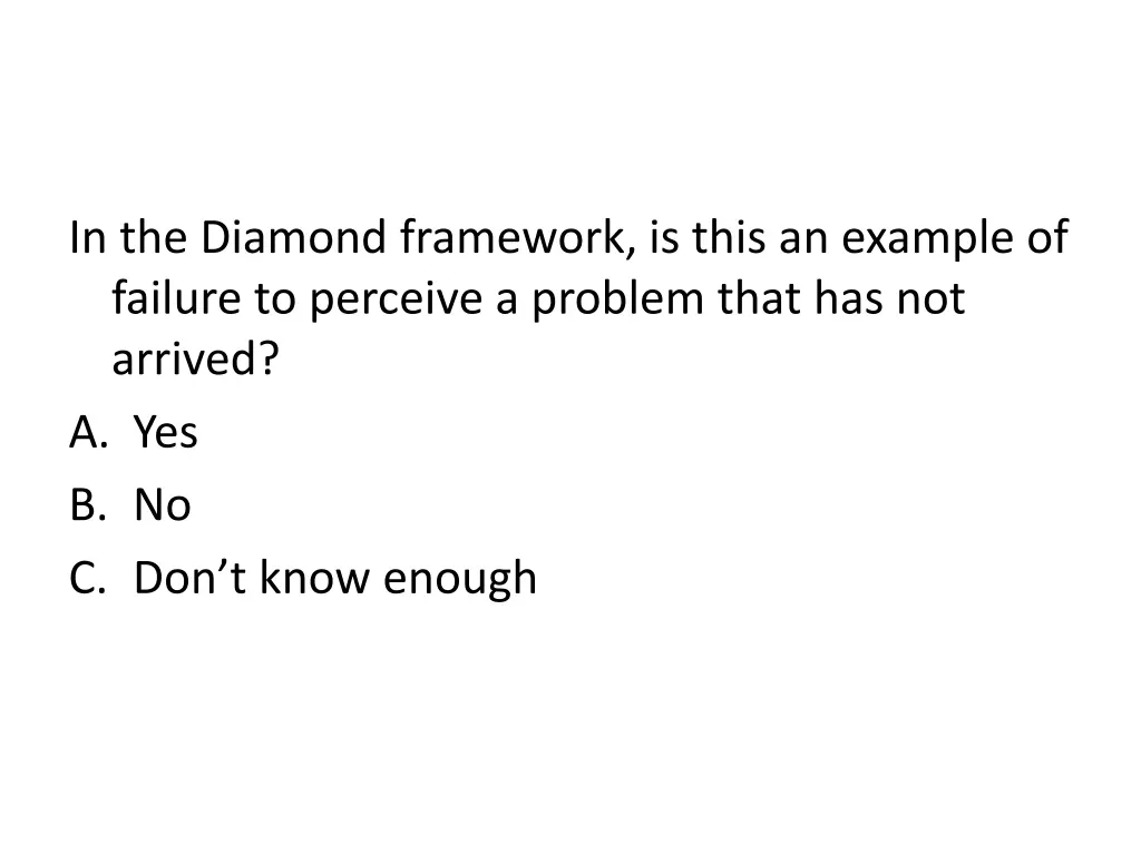 in the diamond framework is this an example