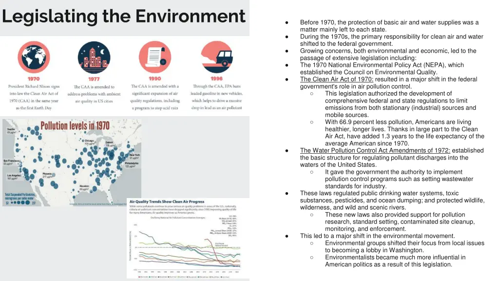 legislating the environment