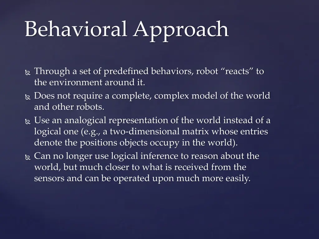 behavioral approach