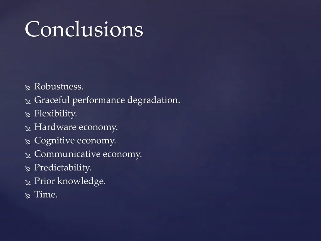 conclusions