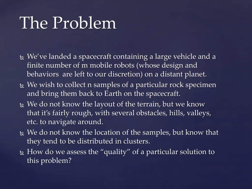 the problem