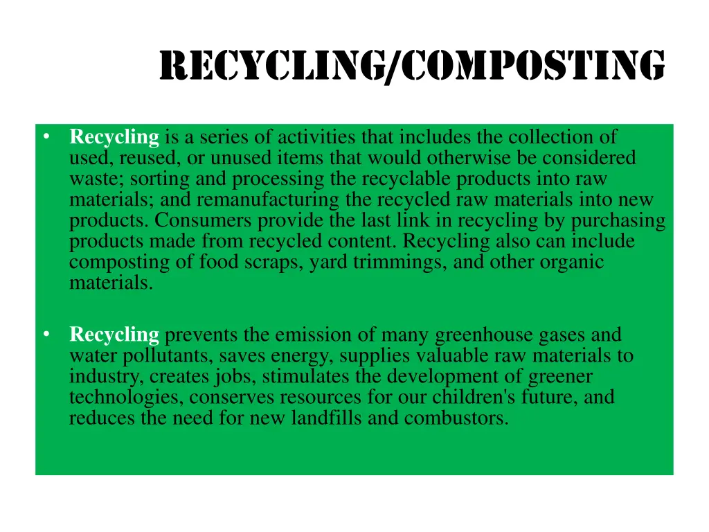 recycling composting