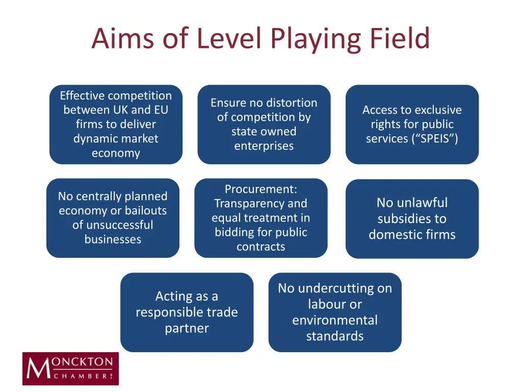 aims of level playing field