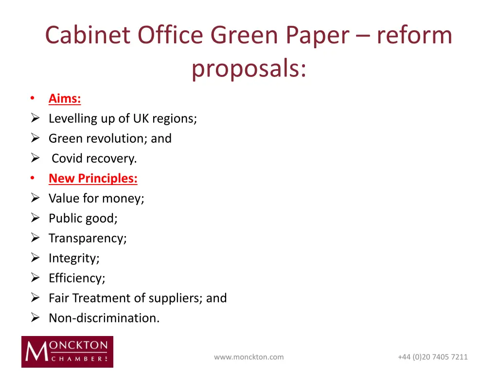 cabinet office green paper reform proposals