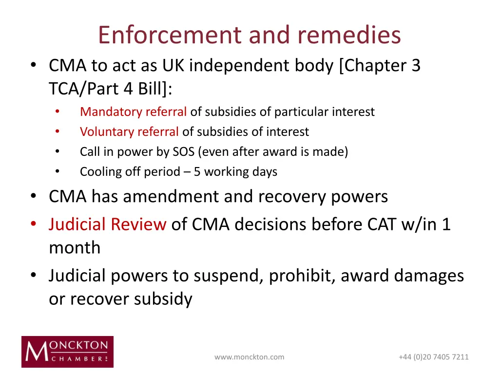enforcement and remedies