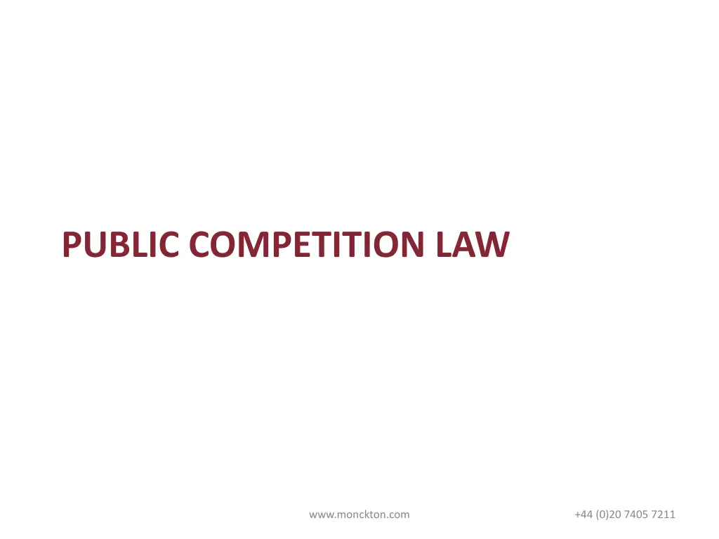 public competition law