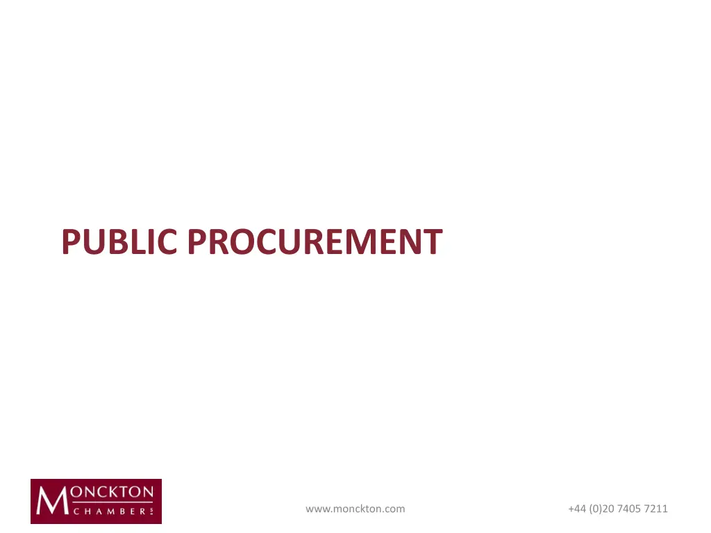 public procurement