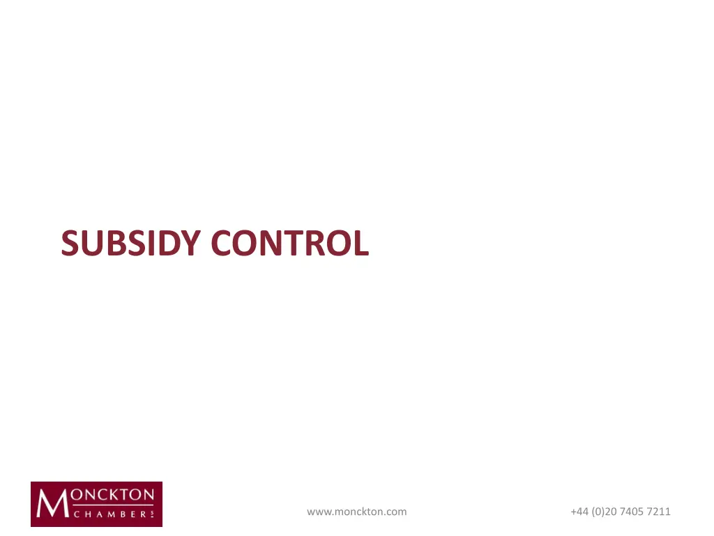 subsidy control