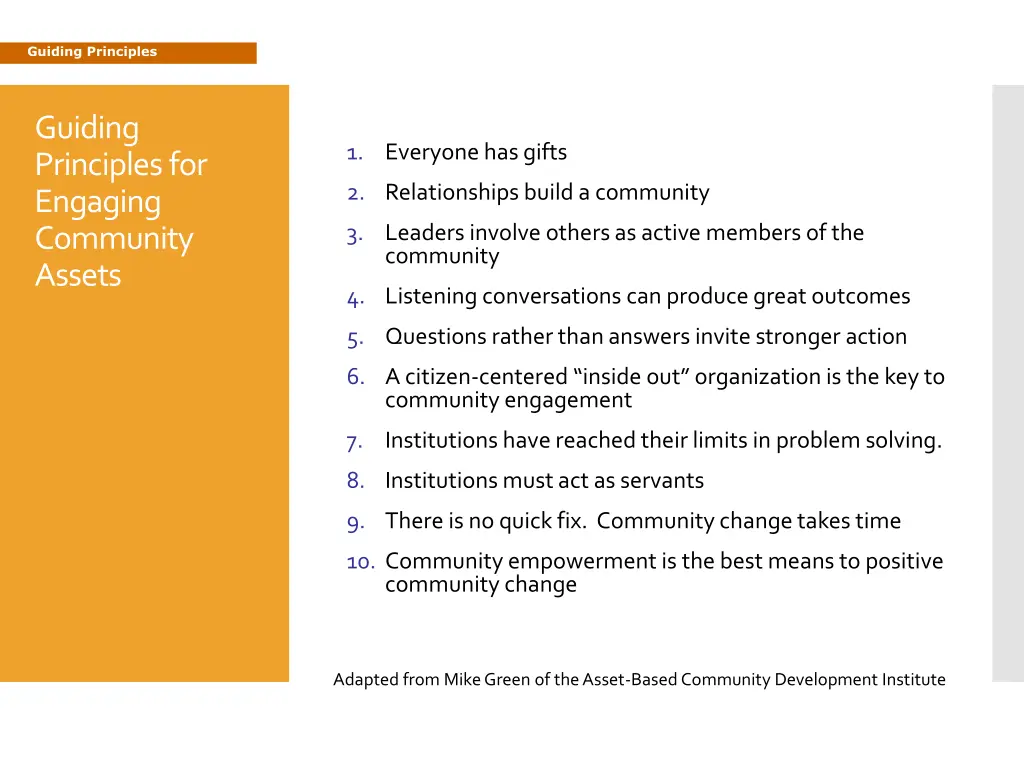 guiding principles
