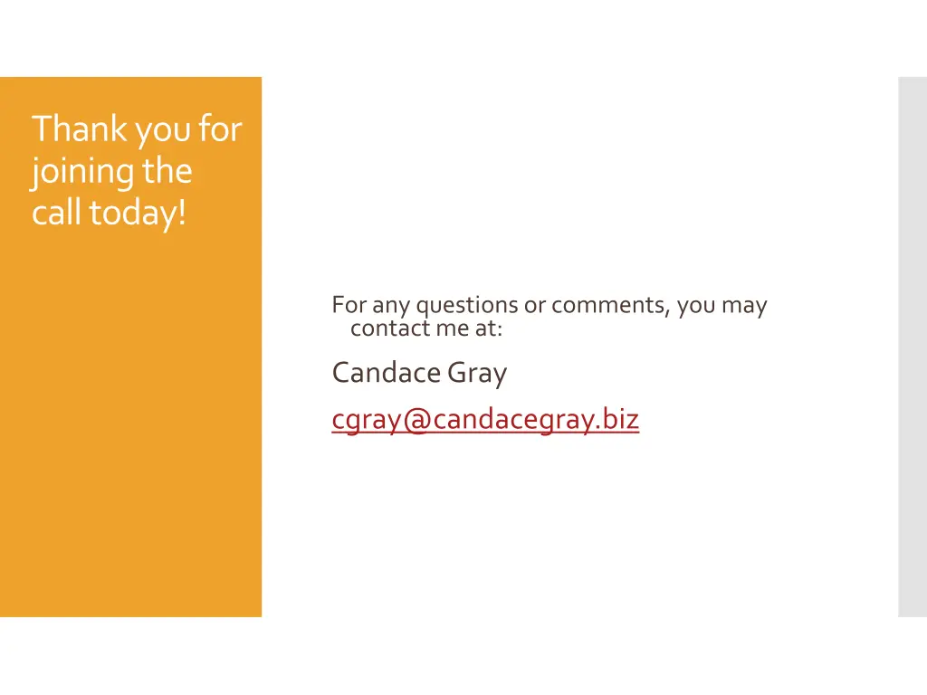 thank you for joining the call today