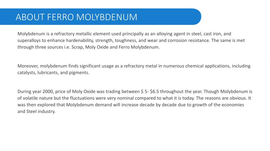 about ferro molybdenum