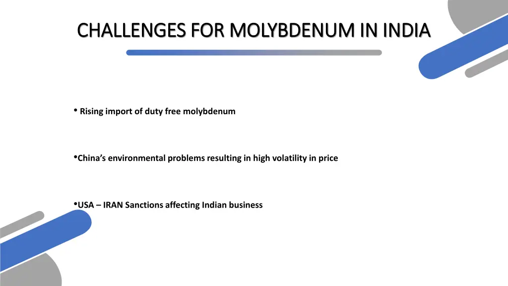 challenges for molybdenum in india challenges