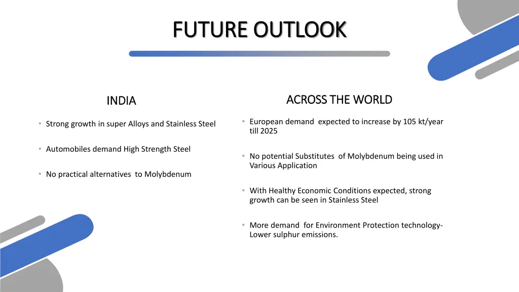 future outlook future outlook