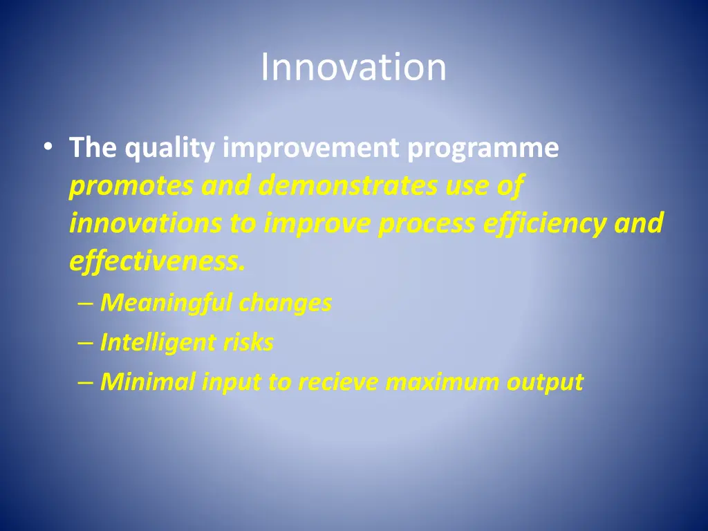innovation
