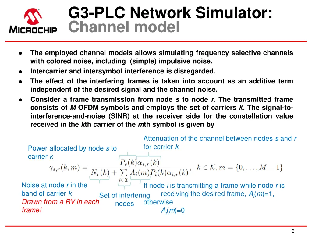 g3 plc network simulator channel model