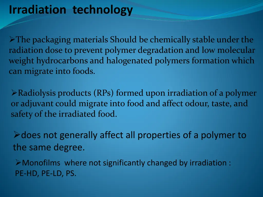 irradiation technology