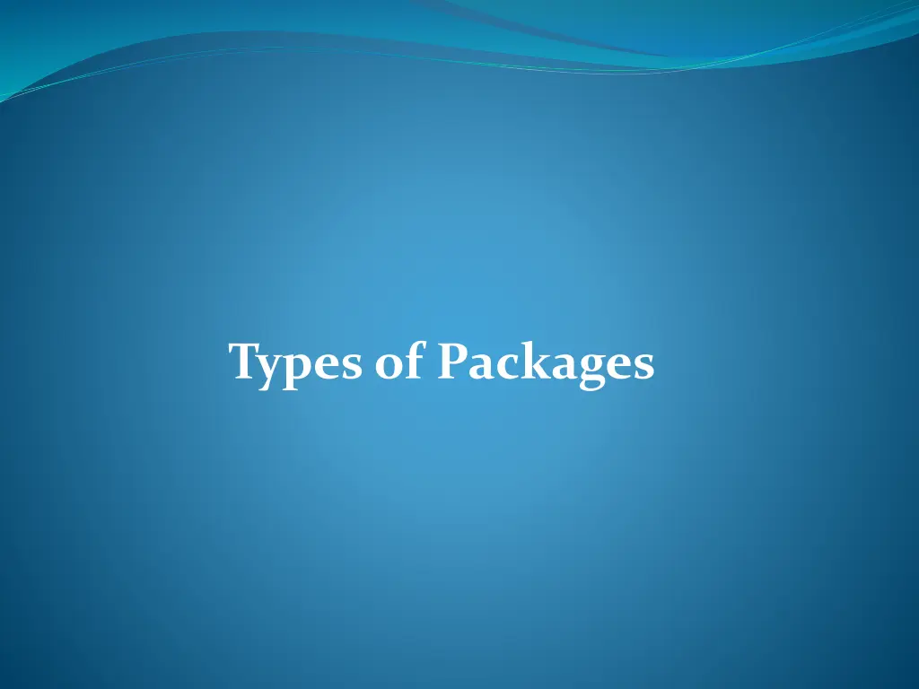types of packages