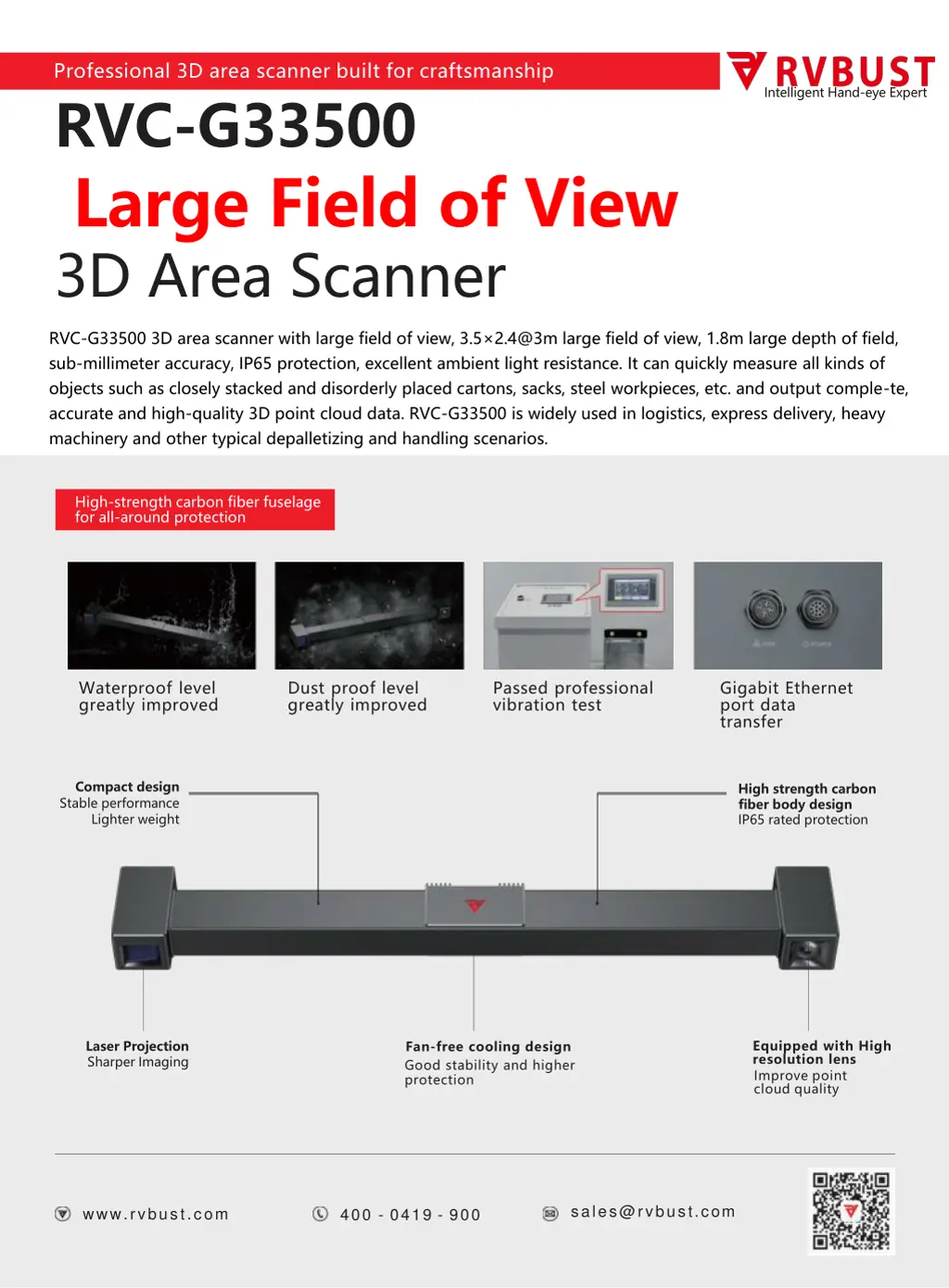 professional 3d area scanner built 2