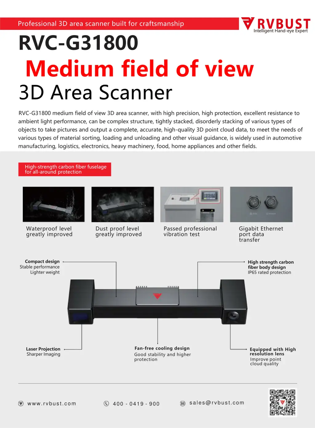 professional 3d area scanner built