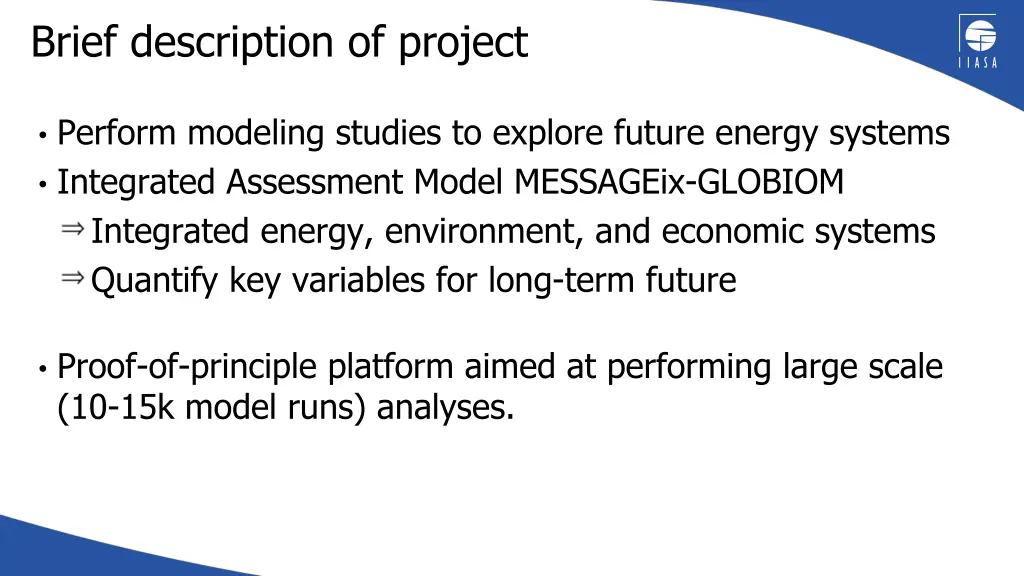 brief description of project