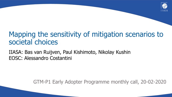 mapping the sensitivity of mitigation scenarios
