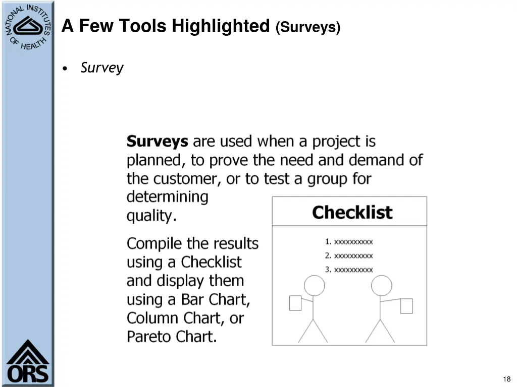 a few tools highlighted surveys