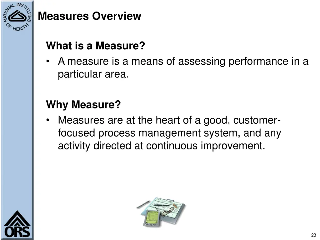 measures overview