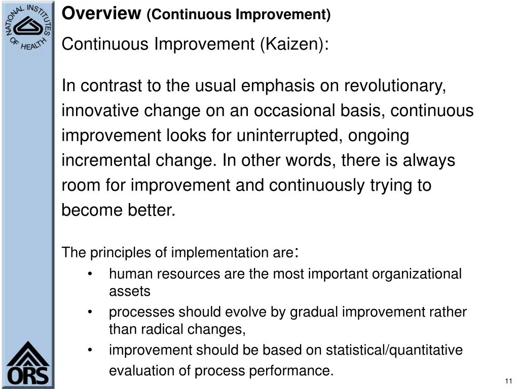 overview continuous improvement