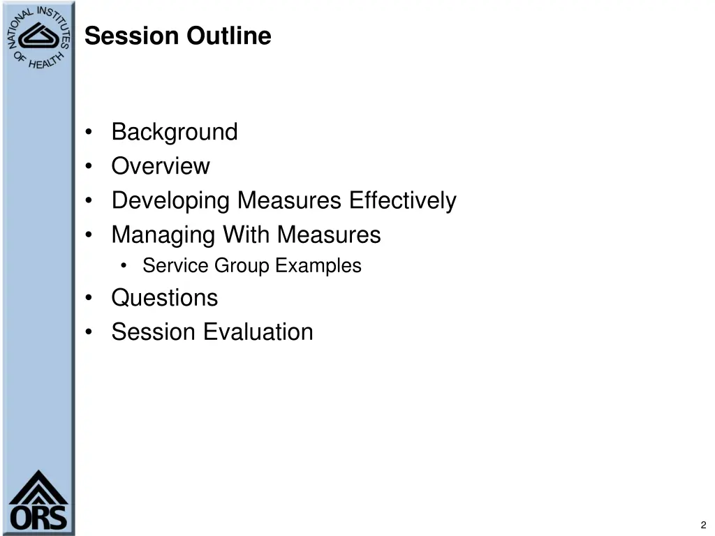 session outline