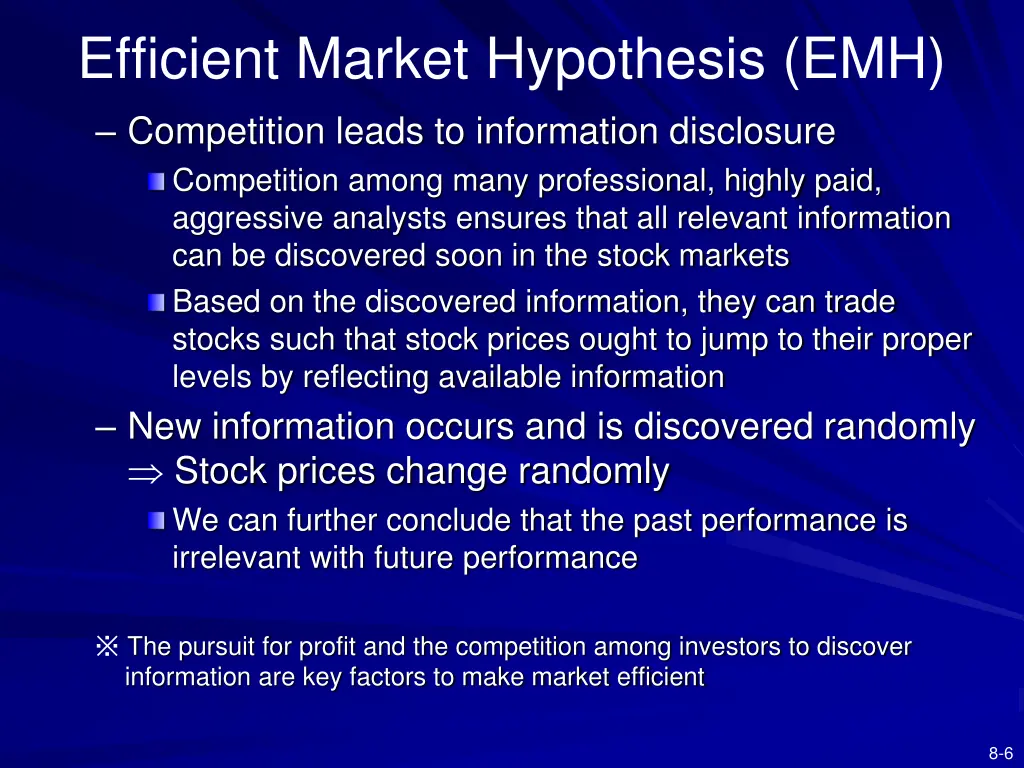 efficient market hypothesis emh competition leads