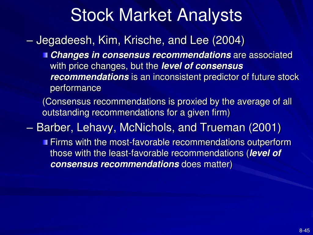 stock market analysts 1