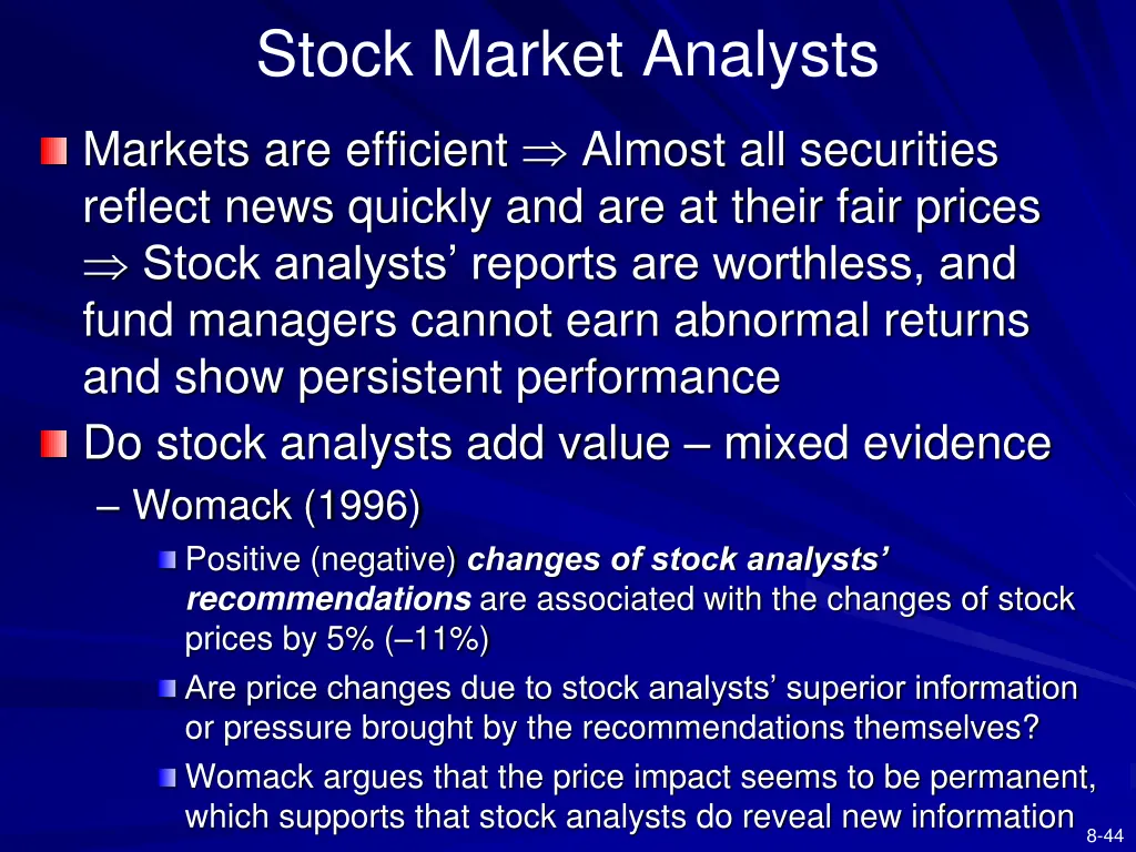 stock market analysts