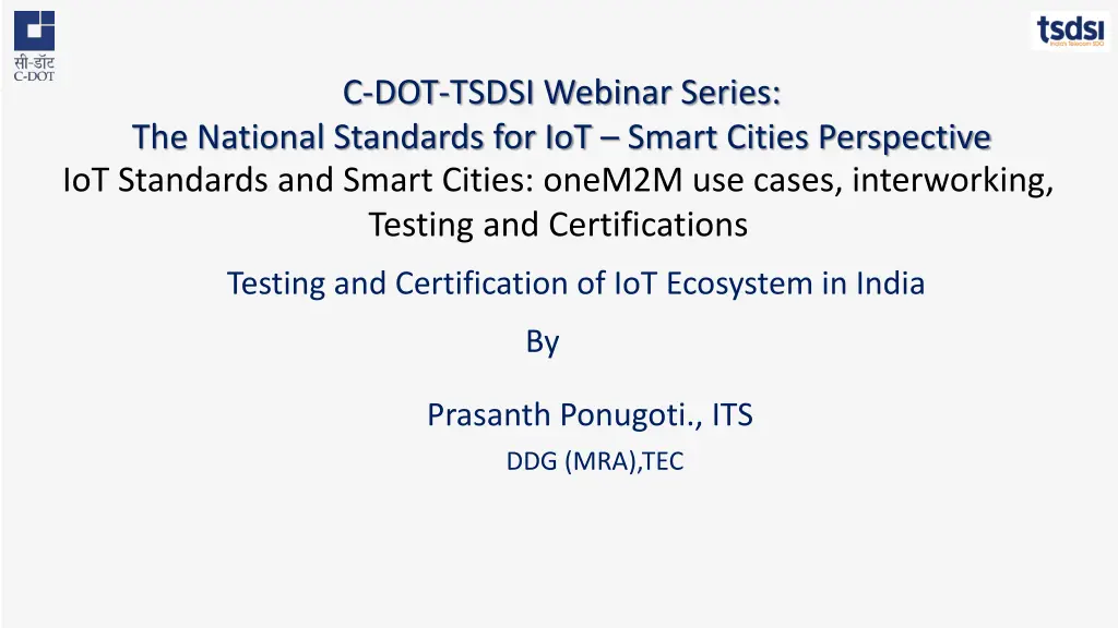 c dot tsdsi webinar series the national standards