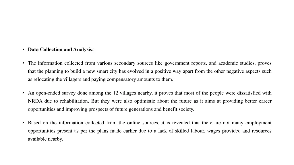data collection andanalysis