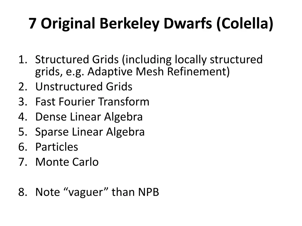 7 original berkeley dwarfs colella