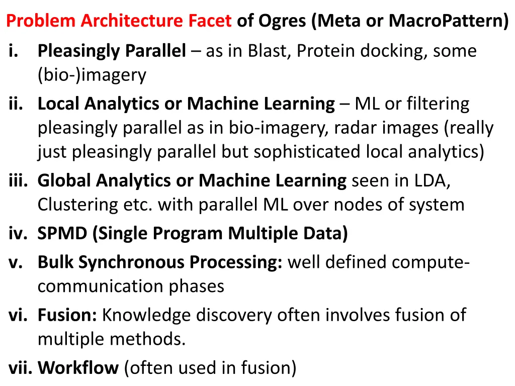 problem architecture facet of ogres meta
