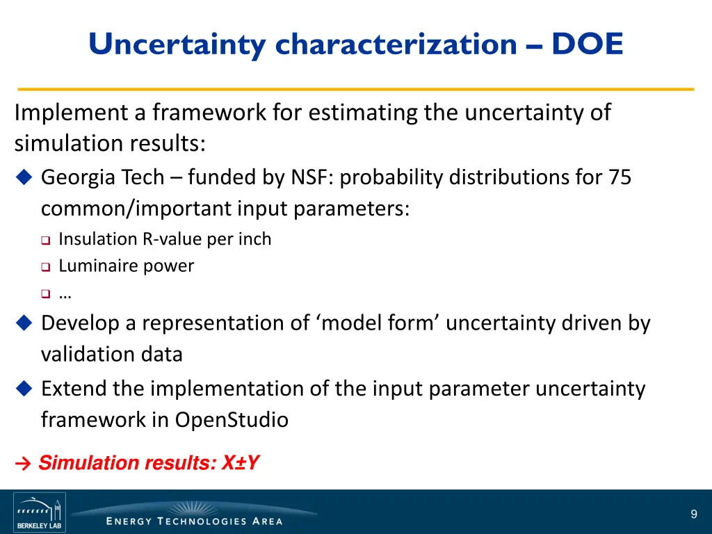 uncertainty characterization doe